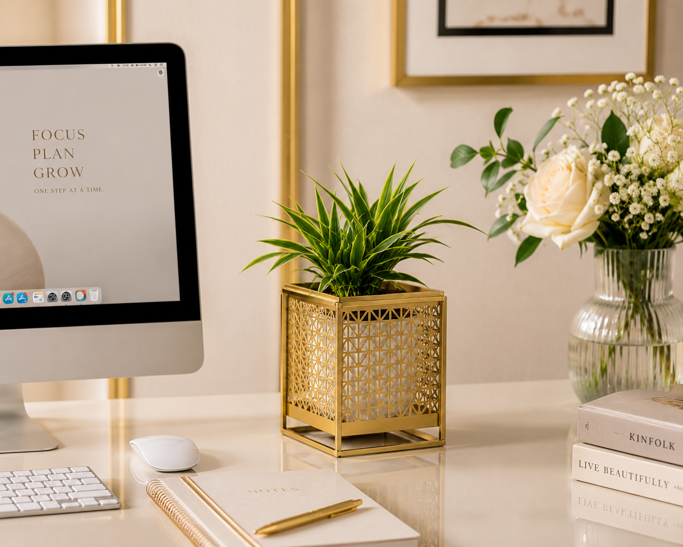 Luxury Gold Plant Stand Planter | Modern Nordic Home Decor