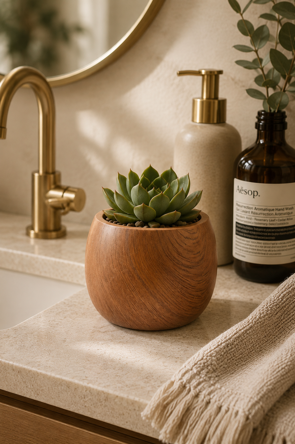 Ceramic Self-Watering Succulent Planter Pot