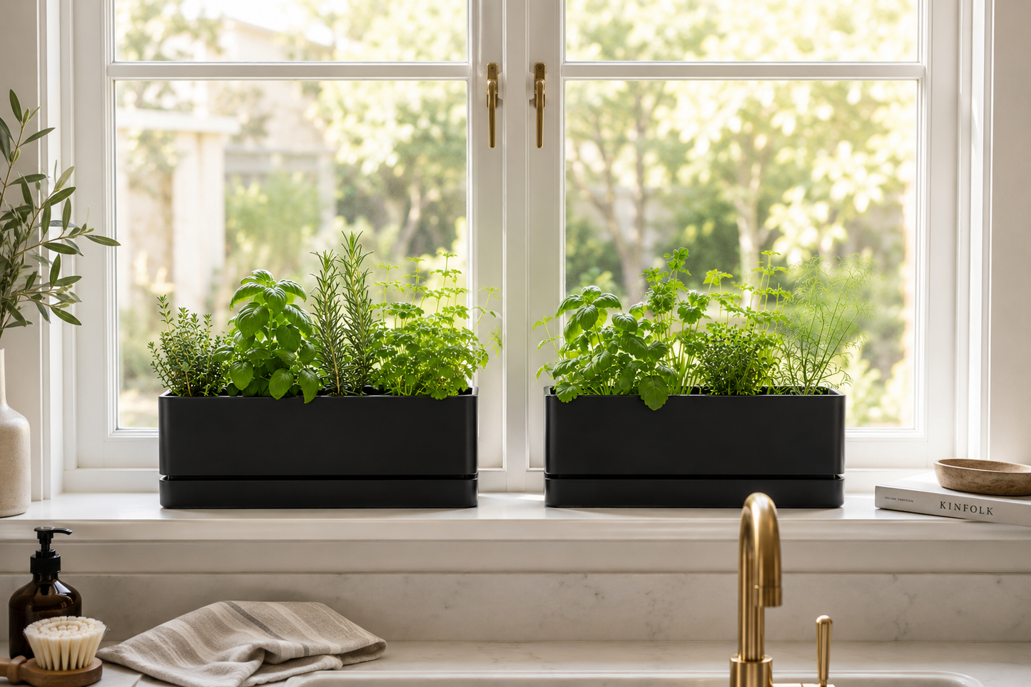 Luxe Indoor Herb Garden Planter Set