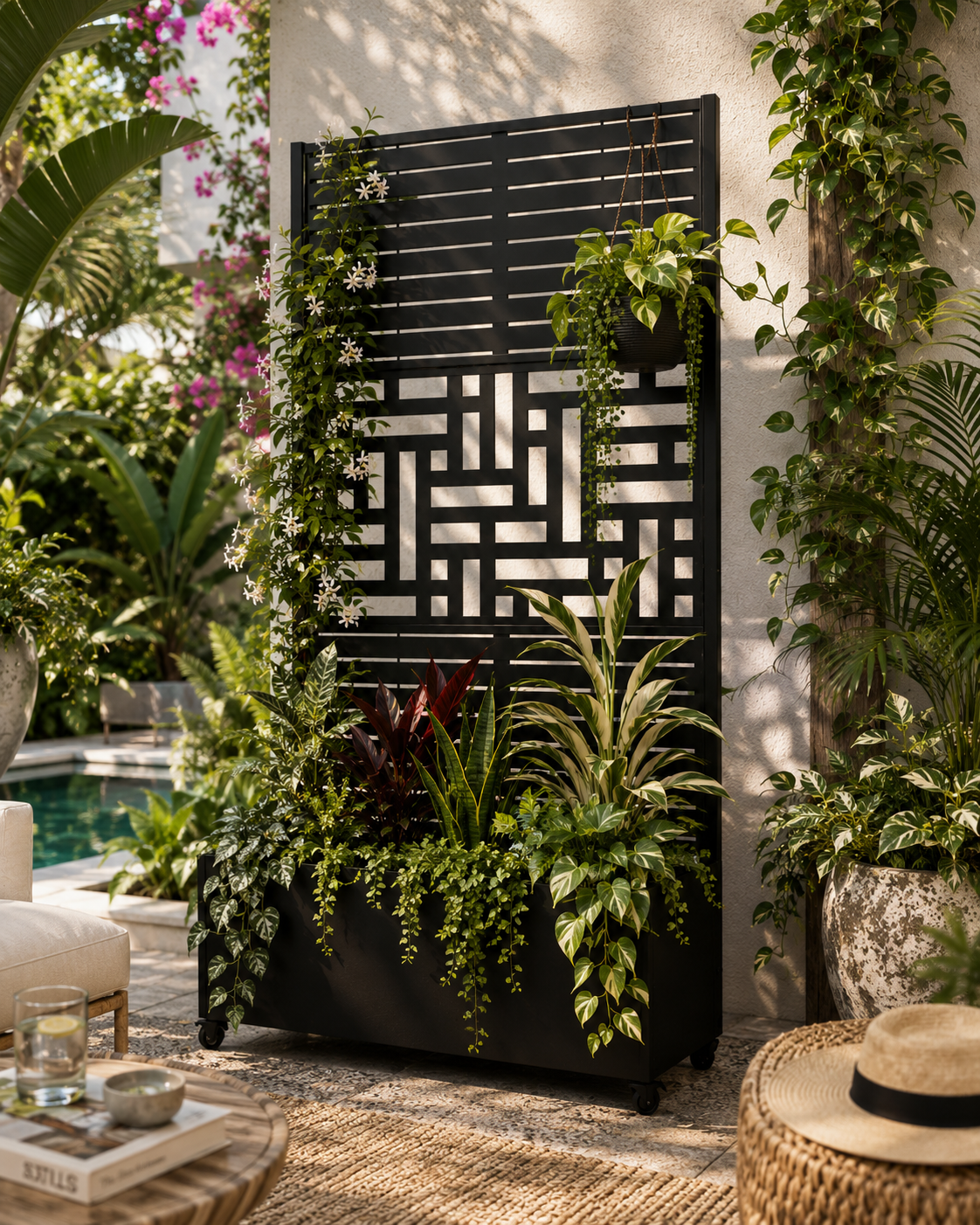 Modern Oasis Trellis Planter
