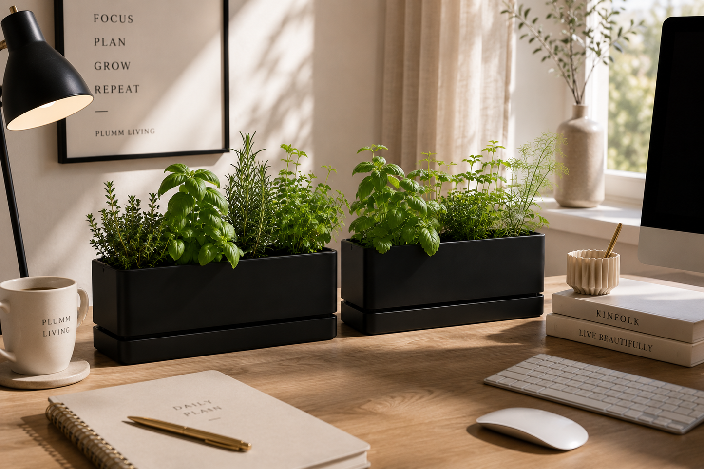 Luxe Indoor Herb Garden Planter Set