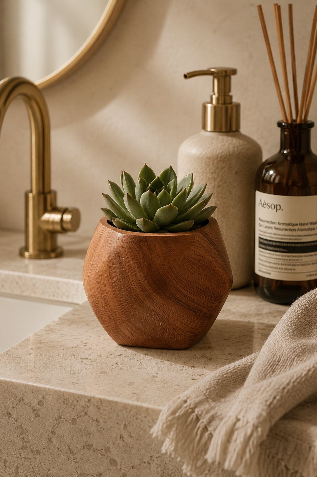 Ceramic Self-Watering Succulent Planter Pot
